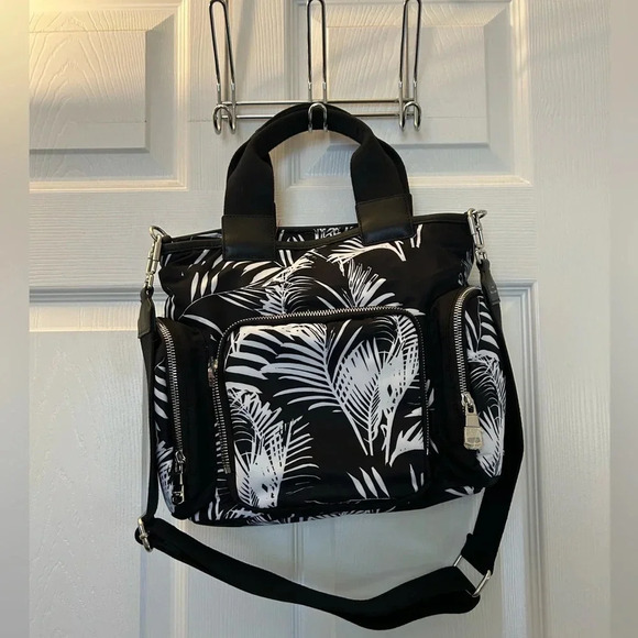 Sonia Rykiel crossbody bag With Handles And Strap/ Palm Trees - Picture 1 of 10